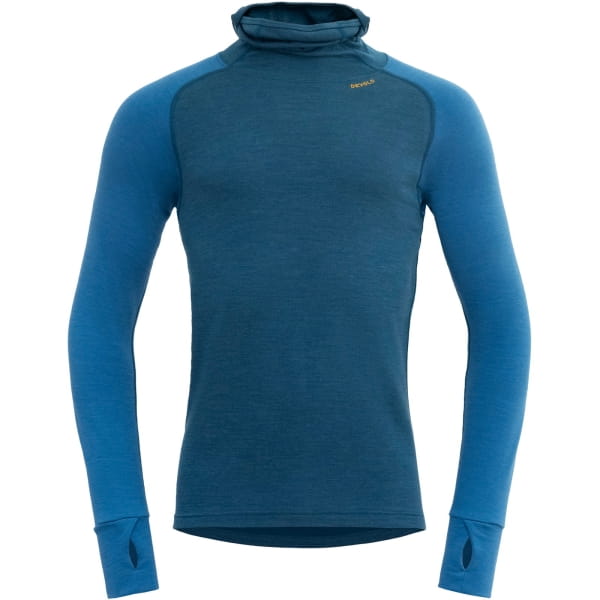 DEVOLD Expedition Merino Silk Hoodie Man - Langarm-Baselayer mit Kapuze flood-blue - Bild 2