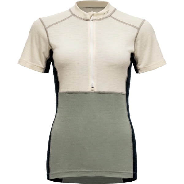 DEVOLD Lauparen Merino 190 Zip Tee Wmn - Funktionsshirt raw white-fog-ink - Bild 1