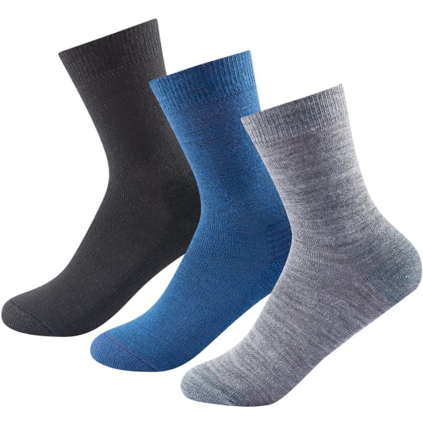 DEVOLD Daily Medium Sock Kid - Socken black-grey-blue - Bild 2