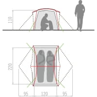 Vorschau: VAUDE Allround Space 2P - Zwei-Personen-Zelt agave - Bild 2