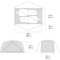 Vorschau: Mountain Hardwear Aspect™ 2 - 2 Personen Zelt grey ice - Bild 4