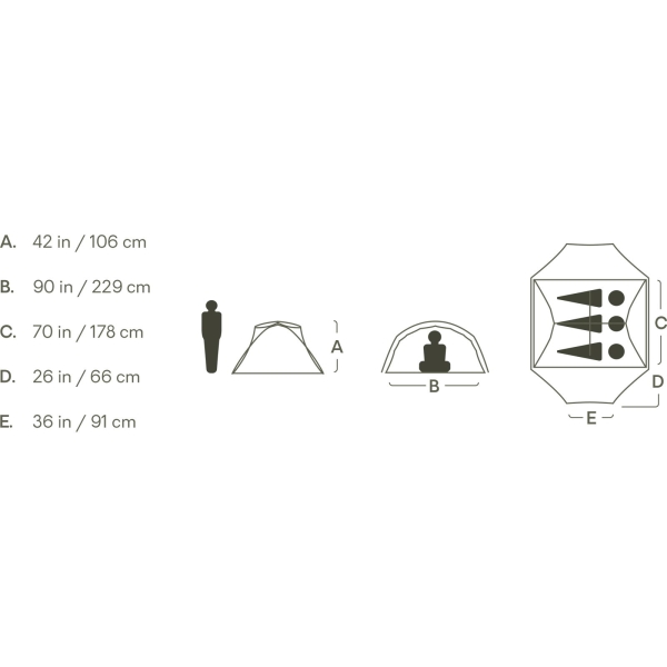 NEMO Dagger OSMO 3P - 3-Personen-Zelt birch bud-goodnight gray - Bild 3