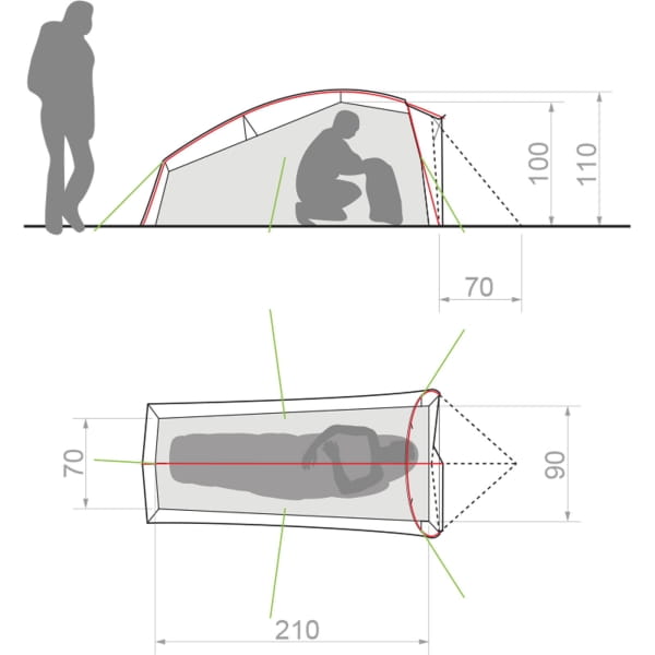 VAUDE Allround Taurus 1P - 1-Personen-Zelt agave - Bild 2