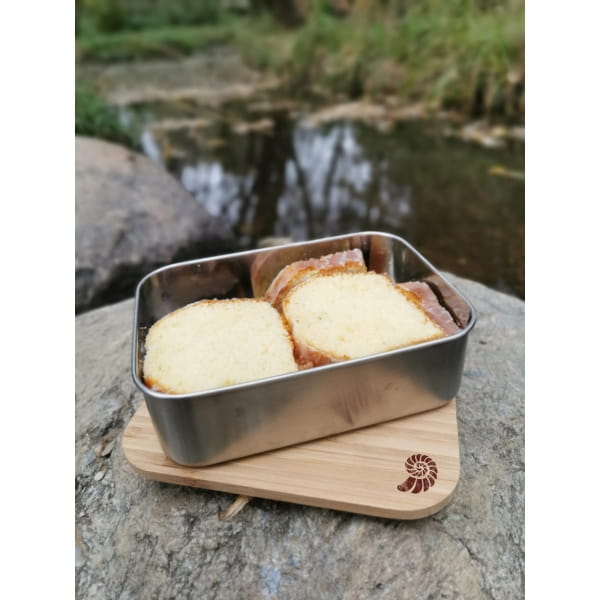 Basic Nature Bamboo Lunchbox 1,2 L - Edelstahl-Proviantdose stainless - Bild 4 Basic Nature Bamboo Lunchbox 1,2 L - Edelstahl-Proviantdose stainless - Bild 4