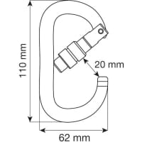 Vorschau: C.A.M.P. Oval XL Lock - Schraubkarabiner - Bild 5