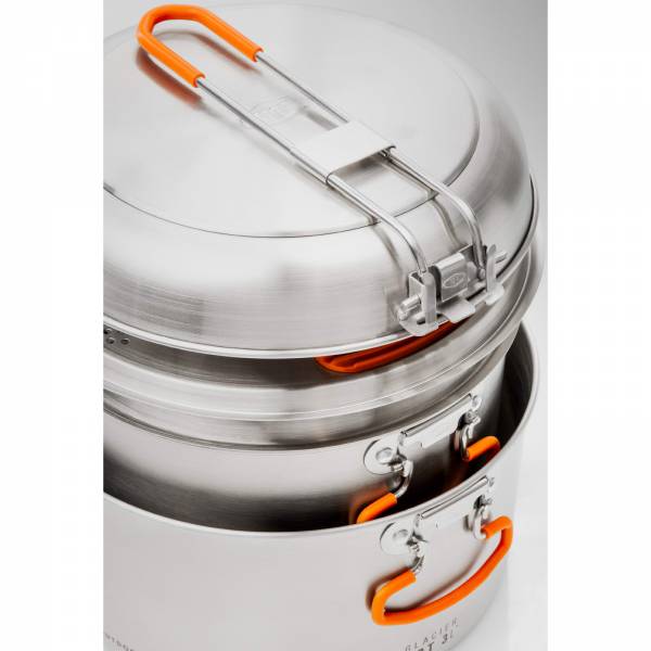 GSI Glacier Stainless Base Camper Medium Set - Kochset - Bild 6