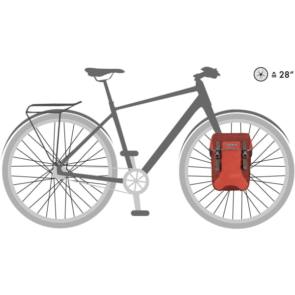 ORTLIEB Sport-Packer Plus - Lowrider- oder Gepäckträgertasche salsa-dark chili - Bild 11