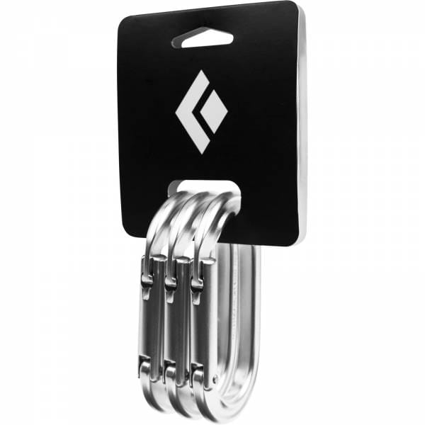 Black Diamond Oval Keylock 3-Pack - Karabiner-Set silver - Bild 1