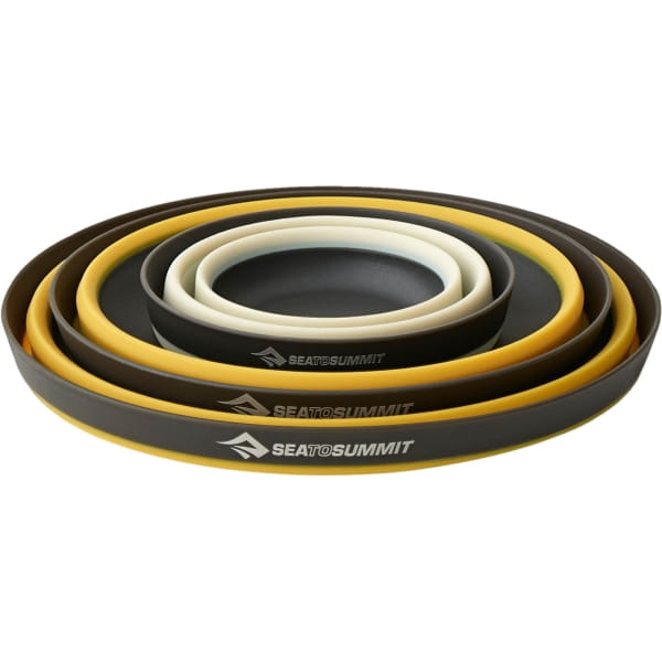 Sea to Summit Frontier UL Collapsible Dinnerware Set 1P 3-teilig - Geschirrset white-yellow - Bild 2 Sea to Summit Frontier UL Collapsible Dinnerware Set 1P 3-teilig - Geschirrset white-yellow - Bild 2