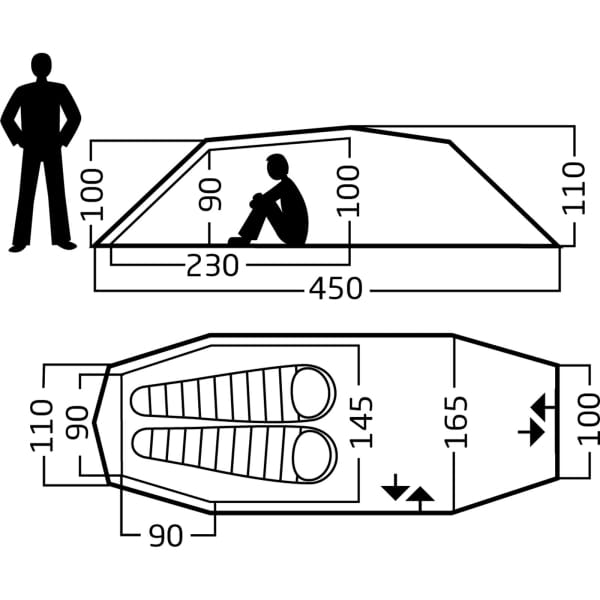 Nordisk Oppland 2 SI (2.0) - Zwei-Personen-Tunnelzelt deep forest green - Bild 2