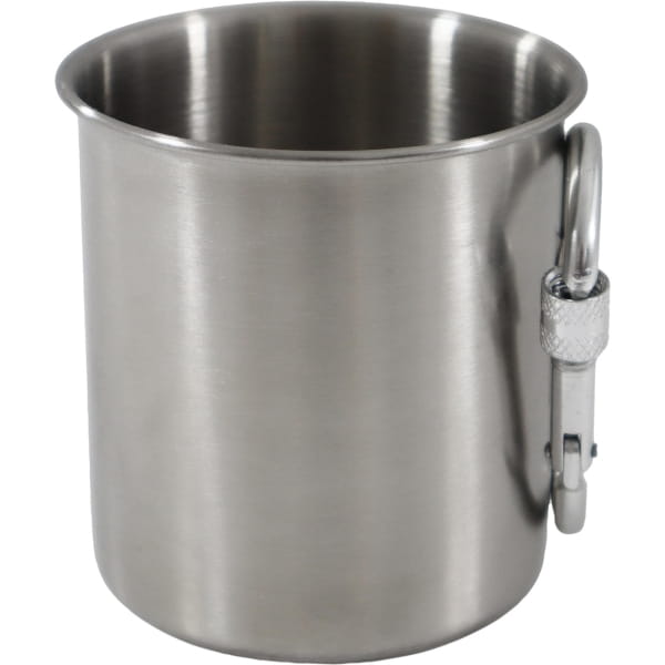 Basic Nature Edelstahlbecher 300 ml - Trinkbecher mit Karabiner - Bild 2