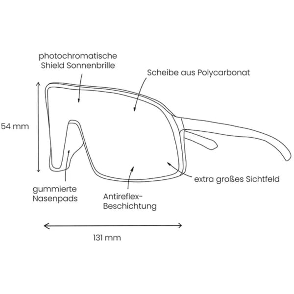 POP EYES Frieda Photochromatic Cat 1-3 Antireflex - Sonnenbrille black - Bild 3