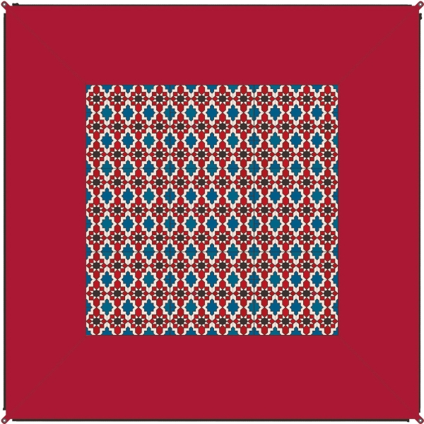 BENT Zip-Carpet - Teppich barbados cherry-zipper black - Bild 1