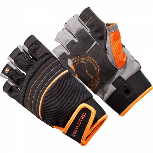 Skylotec SkyGrip Half Finger - Klettersteighandschuhe black-orange - Bild 1 Skylotec SkyGrip Half Finger - Klettersteighandschuhe black-orange - Bild 1