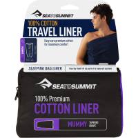 Vorschau: Sea to Summit Premium Cotton Travel Liner Mummy - Inlett navy blue - Bild 1