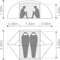Vorschau: EXPED Orion II UL - 2-Personen-Zelt moss - Bild 2