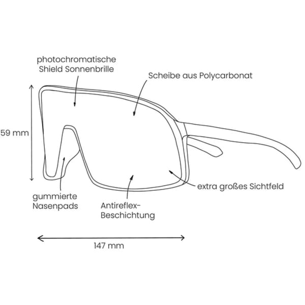 POP EYES Fred Photochromatic Cat 1-3 Antireflex - Sonnenbrille - Bild 5