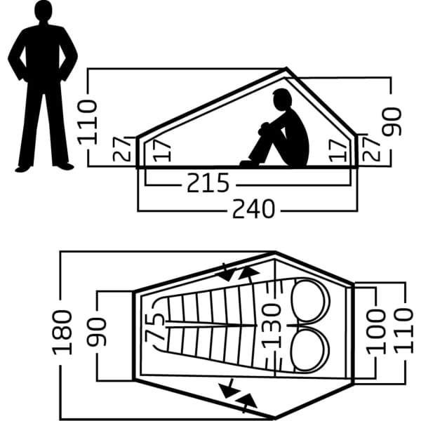 Nordisk Telemark 2.2 LW (2.0) - 2 Personen Zelt black forest green - Bild 2