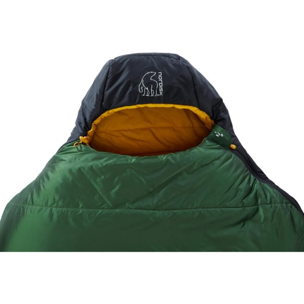 Nordisk Gormsson -2° Mummy - 3-Jahreszeiten-Schlafsack artichoke green-mustard yellow-black - Bild 6