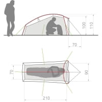 Vorschau: VAUDE Allround Taurus 1P - 1-Personen-Zelt agave - Bild 2