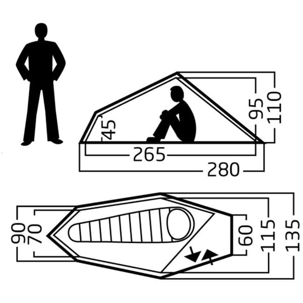 Nordisk Svalbard 1 PU (2.0) - 1 Personen Zelt dark olive - Bild 2